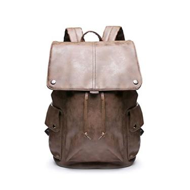 Imagem de Mochila da moda para homens bolsa de computador moda de luxo mochila masculina de couro mochila de viagem ao ar livre para homens