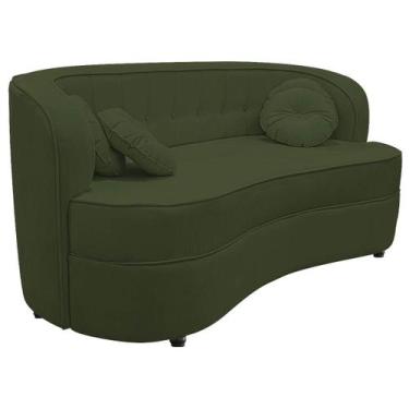 Imagem de Sofá Curvo 2 Lugares Orgânico Sala Recepção Escritório Decorativo Luxo