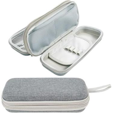 Imagem de Estojo para lápis ProCase, 2 camadas, EVA, com zíper, cinza