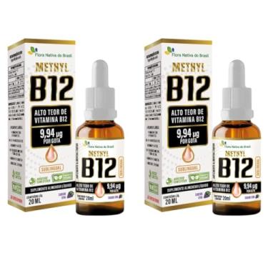 Imagem de 2X Vitamina B12 Sublingual Sabor Uva 9,94ug p/gotas 20ml Flora Nativa