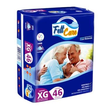 Imagem de Fralda Descartável Geriátrica Felt Care XG 46 Uni Adulto Incontinência Fita