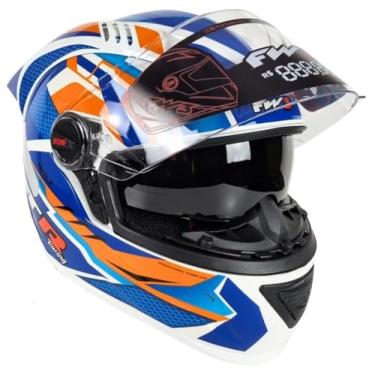 Imagem de CAPACETE FW3 BOLT GTRACING C/ ÓCULOS INTERNO 60