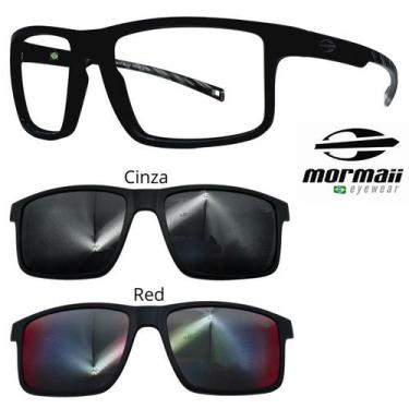 Imagem de Armação de Grau Mormaii 6127 Swap 5 ACJ com 2 Clipons, Cinza, Red