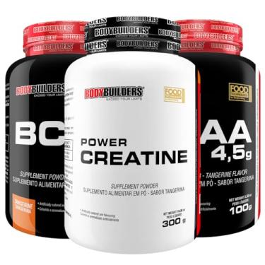 Imagem de Kit 2x BCAA 4,5g Tangerina 100g + Power Creatina Tangerina 300g - Bodybuilders