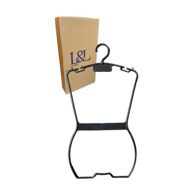 Imagem de Cabide Silhueta Adulto Preto Resistente. Kit com 10 Peças - LL Exposit