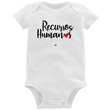 Imagem de Body Bebê Recursos Humanos por amor - Foca na Moda, Branco, GG