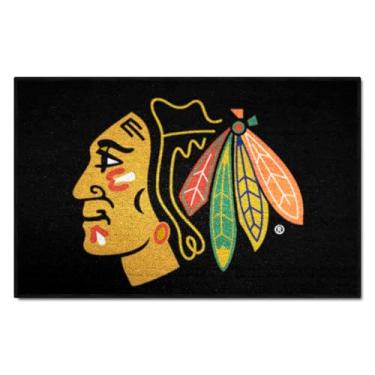 Imagem de FANMATS 10278 NHL Chicago Blackhawks Tapete de nylon para iniciantes