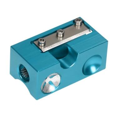 Imagem de Dynwave Ferramenta de reparo da ponta da piscina Triol portátil Cue versátil Dica Scuffer Beller Polhoner Grinder para concurso de treinamento de entusiastas, Lago Azul