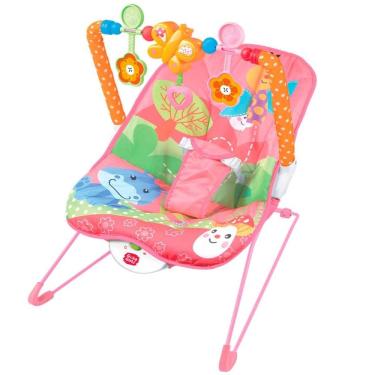 Imagem de Cadeirinha Baby De Descanso Musical Rosa Vibratória Mobile