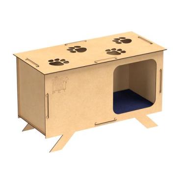 Imagem de Casinha Pet Cachorro Gato Caminha Colchão Luxo Estilo Tv - Ricapet, Az