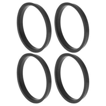 Imagem de INFINAUTO Anéis centralizados de cubo de roda de carro de 79,6 mm a 73,6 mm rodas de policarbonato preto eixo central amortecedor Hubrings 4 peças