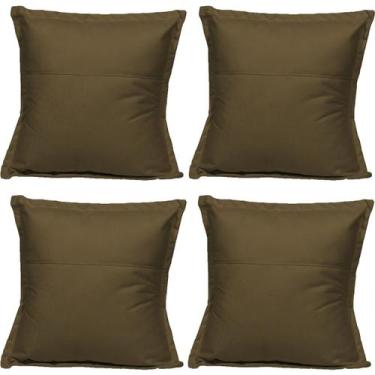 Imagem de Kit 4 Almofadas Cheias para sofá Sala Quarto decorativa 42,5x42,5 Sued