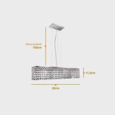 Imagem de Pendente Milano Cristal rt 60x11,5xh11mm 4 Luzes G9