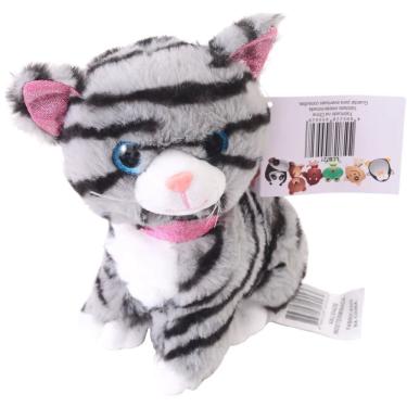 Imagem de Pelúcia Gato Sentado Branco/Cinza - brink+