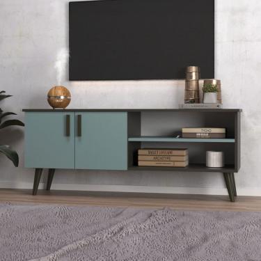 Imagem de Rack para TV Até 65 Polegadas Catar 2 Portas Grafite/Grey - Deibe Móveis