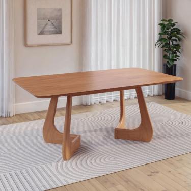 Imagem de Mesa de Jantar Retangular 6 Lugares 180x100cm Paineira Cabecasa Madeiramadeira