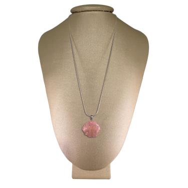 Imagem de Colar Prata 925 Rabo De Rato Quartzo Rosa Bruto - p. Vecchio