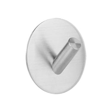 Imagem de Gancho de toalha de aço inoxidável para banheiro, cabideiro de parede autoadesivo, porta-chaves, ganchos para toalhas, cabideiro para roupas, ganchos para pendurar, estilo B, 1