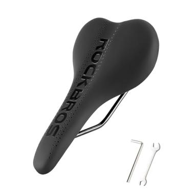 Imagem de ROCKBROS Assento de bicicleta, assento de bicicleta, confortável, gel para homens e mulheres, selim de bicicleta impermeável, assento de bicicleta de exercício para BMX, MTB e bicicleta de estrada