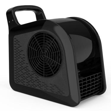 Imagem de Puligoth Ventilador Portátil Para Casa: Ventiladores De Piso Alta Velocidade Resfriamento E Secagem - Com Rotação 185° Quarto, Garagem, Loja Academia, Utilitário 3 Velocidades 2 Tomadas Ca, Preto