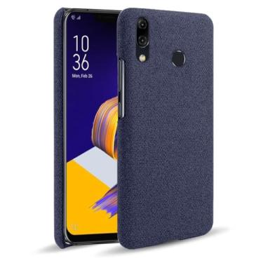 Imagem de Capa para ASUS Zenfone Zs620kl,Capa desenhada em lona,Case Protetora Ultrafina com Empunhadura Macia,Design em Tecido Antichoque e Antiarranhões-Blue