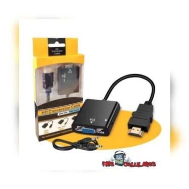 Imagem de Conversor Adaptador Hdmi Macho Para Vga Fêmea Com Áudio - fms