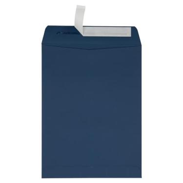 Imagem de Envelopes de 22,8 x 30,4 cm de extremidade aberta em 36,2 kg. Azul-marinho para enviar uma carta comercial, catálogo, documento financeiro, revista, panfleto, pacote com 50 (azul escuro)