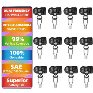 Imagem de Autel Sensor MaxiTPMS MX Pacote com 12 peças haste de metal 315/433MHz TPMS Sensor universal de pneu programado por TPMS Tool TS401 TS408 TS501 TS508 TS601 TS608 MK808TS MX808TS MS906TS ITS600