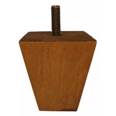 Imagem de Kit 4 Pé Trapézio 9cm Madeira Mel Para Sofás e Poltronas - Ralph Couch