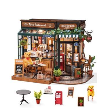 Imagem de Kit Tiny House ROBOTIME Tipsy Restaurant com móveis para adultos