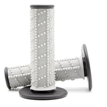 Imagem de Wai Danie 1 par de pegas universais para esportes motorizados, 22 mm, compatível com Yamaha PW80 Kawasaki, BMW, Suzuki, ATV Pocket Bikes Mini Quadriciclos (Cinza-Preto)