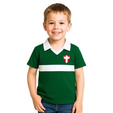 Imagem de Camisa Infantil Palmeiras Savoia Polo Retrô Oficial - Revedor, Tam 3