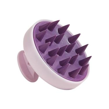 Imagem de Escova De Shampoo De Cabelo De Silicone Macio Limpeza Caspa Massagem Seca/Molhada Couro Cabeludo Pente Anti-Coceira Home