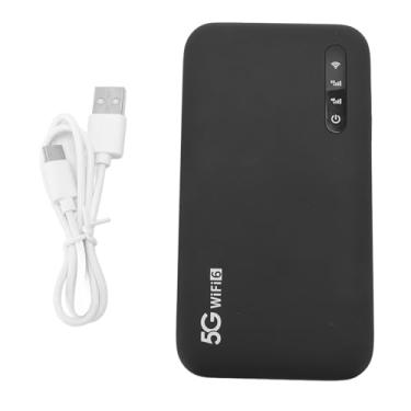 Imagem de 5G Mobile Hotspot, 6100mAh Battery WiFi 6 Router de Viagem Portátil Com Slot para Cartão SIM para Uso Em Casa e Viagens, Alta Velocidade de 2,77 Gbps DL 1,25 Gbps UL 16