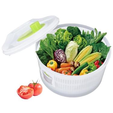 Imagem de Escorredor de salada multifuncional, escorredor de vegetais com tigela e escorredor para cozinhar B0blxgrb7l B085z3tkz4 Secador de vegetais grande 3L