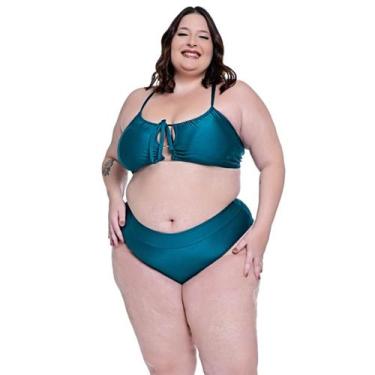 Imagem de Biquíni Plus Size Com Bojo Removível Disfarça Barriguinha - HYPE MODAS