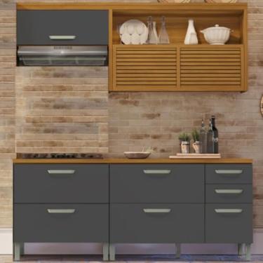 Imagem de Cozinha Compacta 3 Peças 5 Portas 4 Gavetas 100% Mdf
