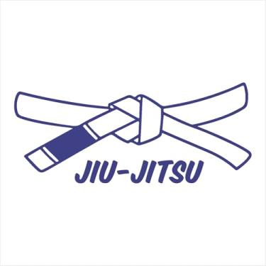 Imagem de Adesivo Faixa Jiu-Jitsu Decoração Mma Luta MMA UFC Arte Suave (AZUL MARINHO, 82x35cm)