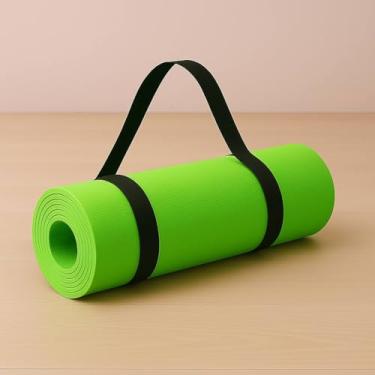 Imagem de Tapete de Yoga EVA 5mm 170x55cm – Leve, Antiderrapante e Lavável | Para Yoga, Pilates e Alongamento | Com Alça de Transporte (Verde)