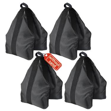 Imagem de Jorohiker Conjunto de 4 sacos de areia de pesos, sacos de areia extra grandes e resistentes para barraca pop-up 1680D para abrigo solar instantâneo ao ar livre, guarda-chuva de pátio