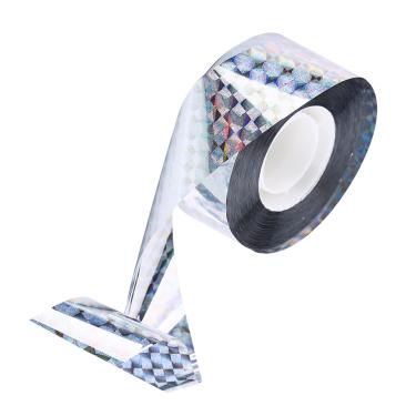 Imagem de Fita Dissuasora de Pássaros Reflexiva Com Flash Visual Audível Akozon, Fita Repelente de Susto de Pombos de 90M, Líquido Anti-Pássaros para Janela - Eficaz para Reflexão de