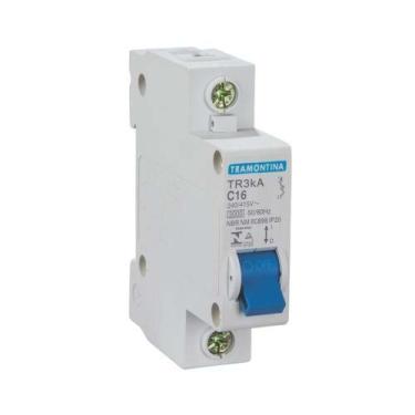 Imagem de Disjuntor Tramontina 6K Branco 1 X 40A - Altura 7,2cm Largura 1,8cm Co
