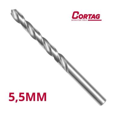 Imagem de BROCA DE ACO RAPIDO 5,5 mm - PACOTE C/ 10 UN CORTAG COD 61920