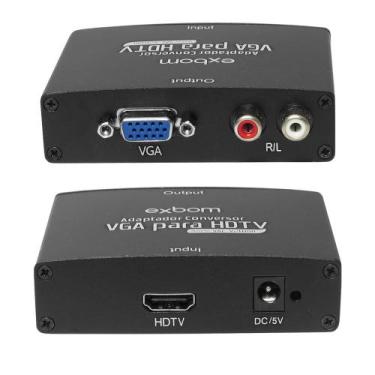 Imagem de Adaptador Conversor VGA para HDMI com Áudio Desbloqueado - 01577 - Gou
