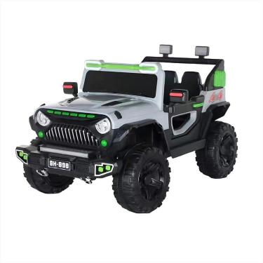 Imagem de Carrinho Elétrico Infantil Jipe Quadriciclo 12V Cinza Música