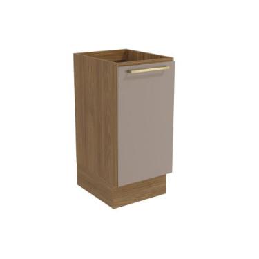 Imagem de Balcão 40cm 1 Porta (sem Tampo) Botanic Kappesberg - Nogueira/Fendi