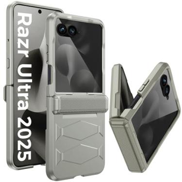 Imagem de GooseBox Capa para Motorola Razr Ultra 2025, protetor de tela de privacidade integrado e proteção de dobradiça à prova de choque, capa para smartphone com tudo incluído para Motorola Razr Ultra 2025