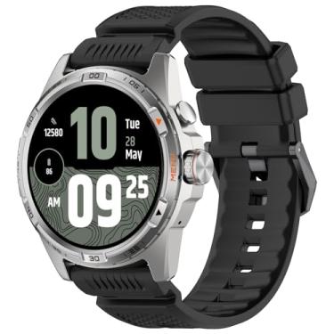 Imagem de LOKEKE Pulseira de substituição compatível com TicWatch Atlas – pulseira de silicone de substituição de 24 mm compatível com TicWatch Atlas/Pro 5 Enduro (preto)
