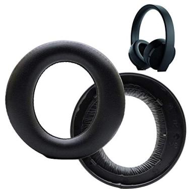 Imagem de Poyatu CUHYA-0080 Almofadas de ouvido para fone de ouvido Sony Gold Wireless PlayStation 4 7.1 Surround Sound PS4 de substituição para almofadas de orelha, Preto