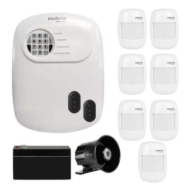 Imagem de Kit Alarme 7 Sensor Presença S/ Fio E Articulador Intelbras